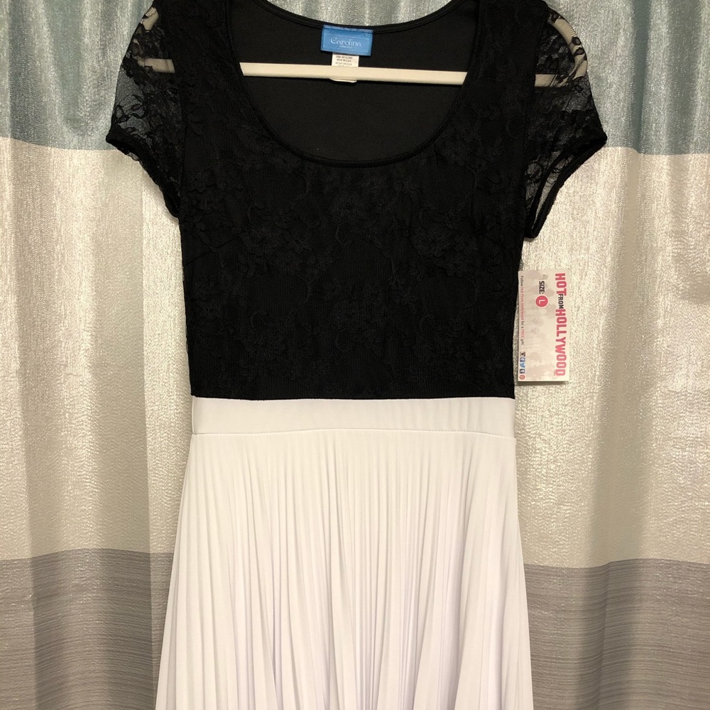 Black & white lace dress